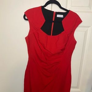 Sexy Red Calvin Klein Dress
